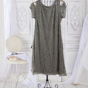 Prelude Beaded Sequence Cocktail Dress NWT, Size 12